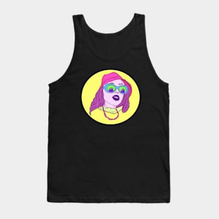 the woman who was biting her lip 2 Tank Top